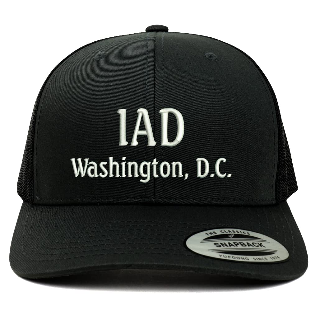 Trendy Apparel Shop IAD Washington DC Embroidered Retro Fit Trucker Mesh Cap
