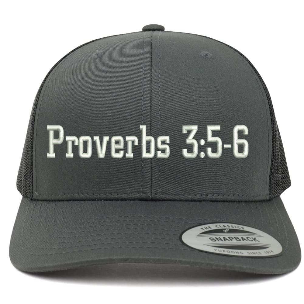 Trendy Apparel Shop Proverbs 3:5-6 6 Panel Trucker Mesh Cap