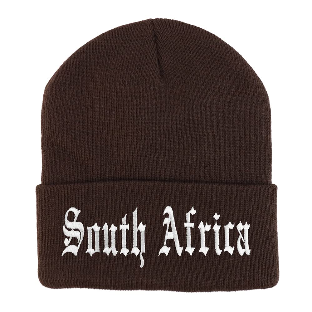 Trendy Apparel Shop South Africa Old English Embroidered Long Cuff Beanie