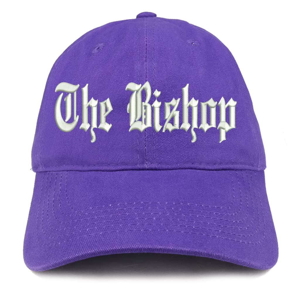 Trendy Apparel Shop The Bishop Old English Low Profile Soft Cotton Baseball Cap