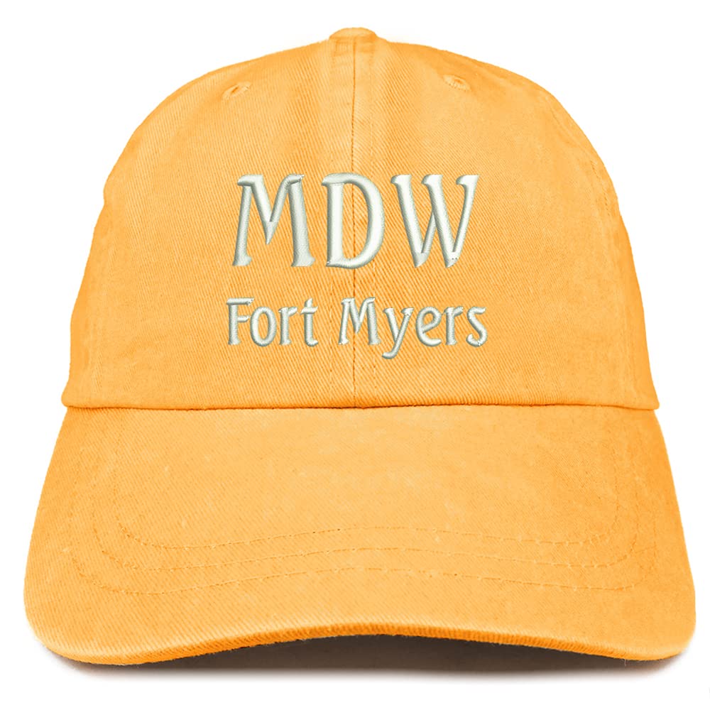 Trendy Apparel Shop MDW Fort Myers Embroidered Pigment Dyed Washed Baseball Cap