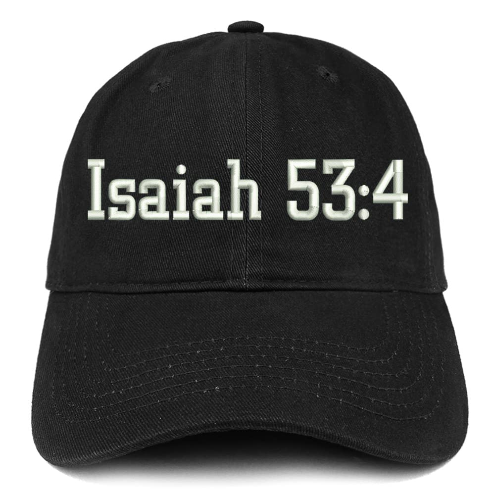 Trendy Apparel Shop Isaiah 53:4 Low Profile Soft Cotton Baseball Cap