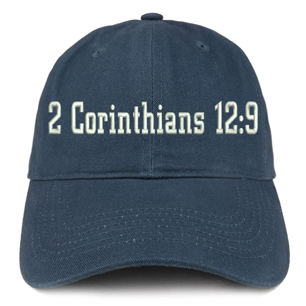 Trendy Apparel Shop 2 Corinthians 12:9 Low Profile Soft Cotton Baseball Cap
