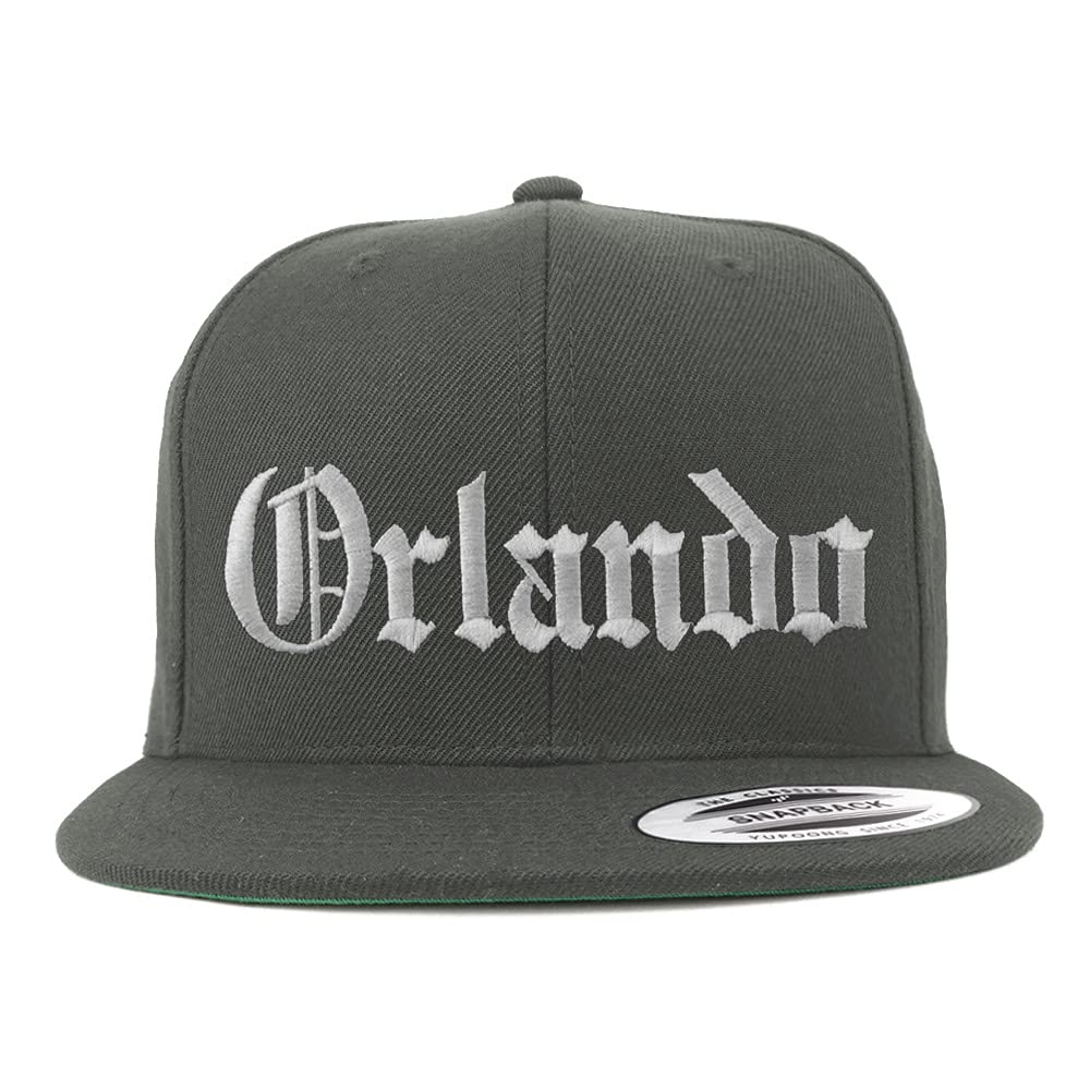 Trendy Apparel Shop Orlando Old English Embroidered Flatbill Snapback