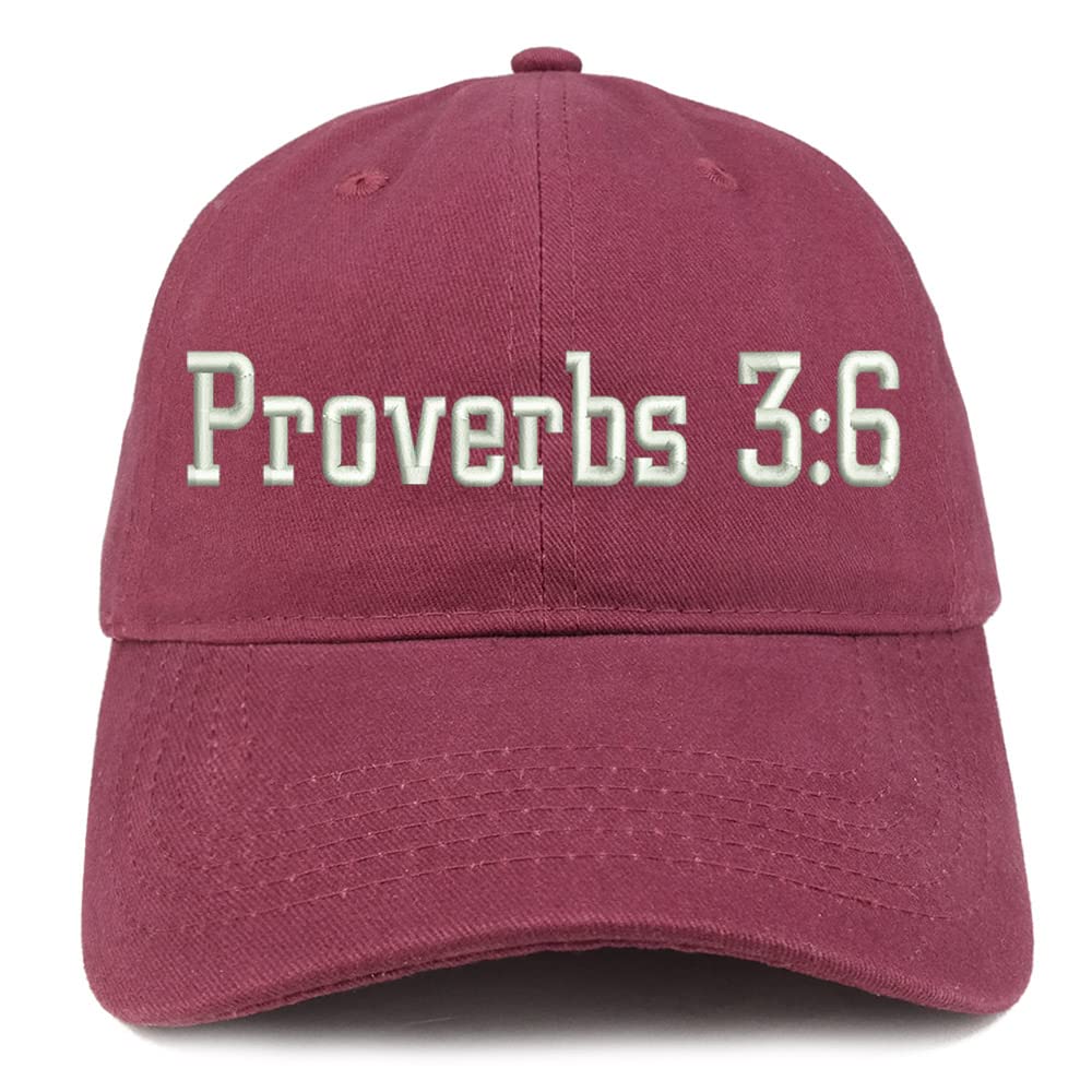 Trendy Apparel Shop Proverbs 3:6 Low Profile Soft Cotton Baseball Cap