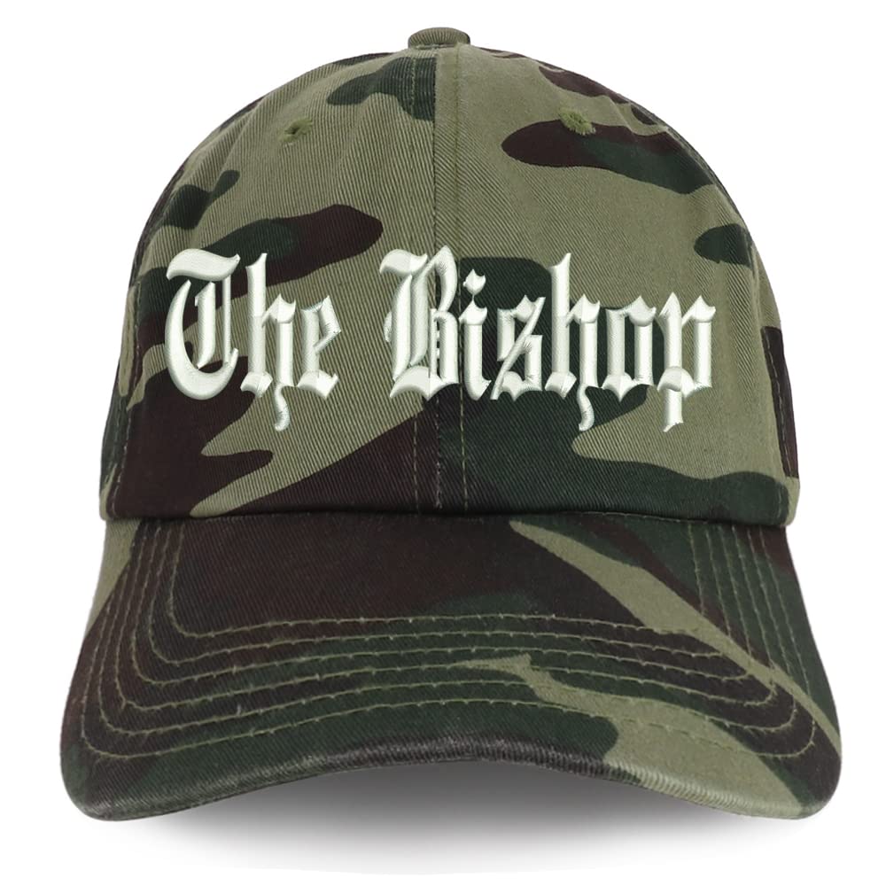 Trendy Apparel Shop The Bishop Old English Low Profile Soft Cotton Baseball Cap