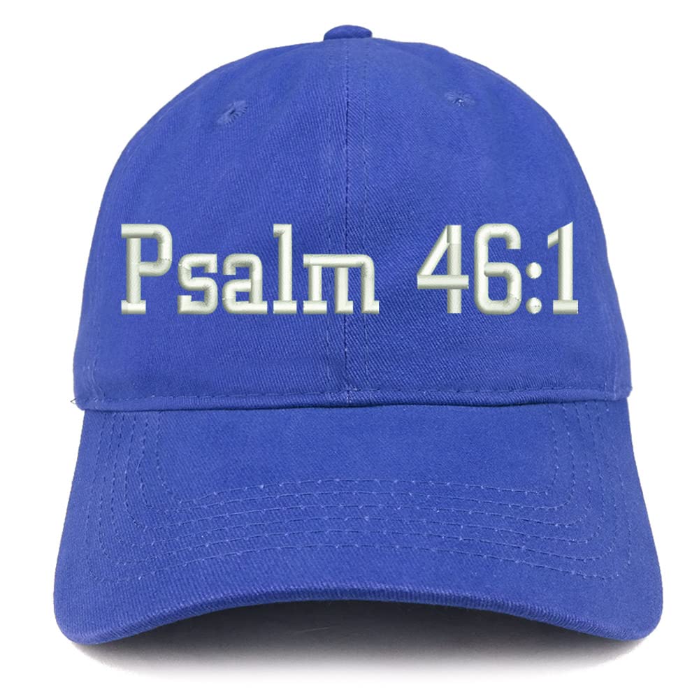 Trendy Apparel Shop Psalm 46:1 Low Profile Soft Cotton Baseball Cap