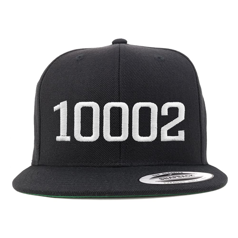 Trendy Apparel Shop 10002 New York Old English Embroidered Flatbill Snapback