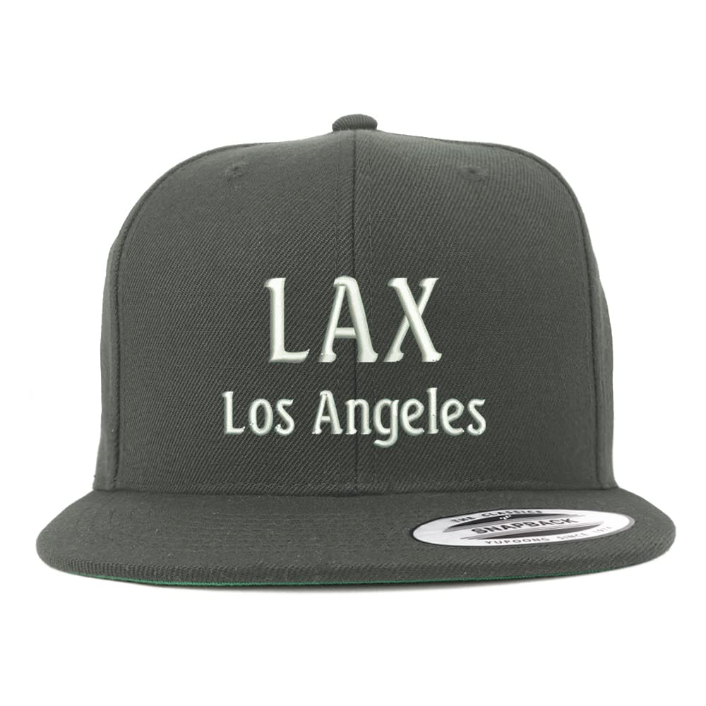 Trendy Apparel Shop LAX Los Angeles Embroidered Flatbill Snapback