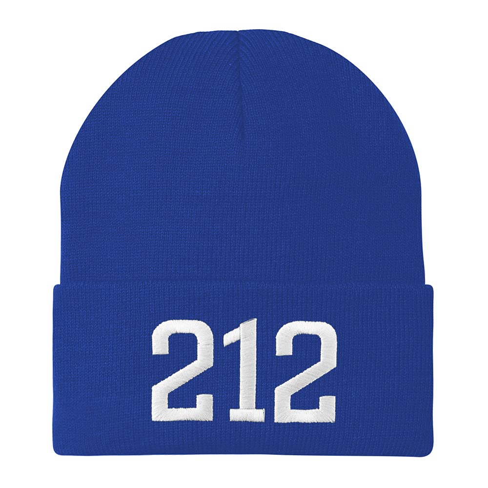 Trendy Apparel Shop New York City 212 Old English Embroidered Long Cuff Beanie