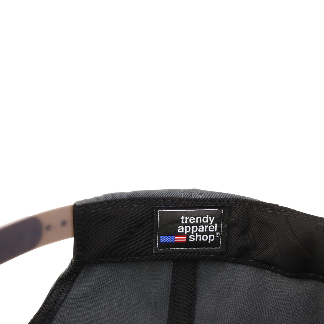 Trendy Apparel Shop Made in USA Structured 6 Panel Flatbill Snapback Cap