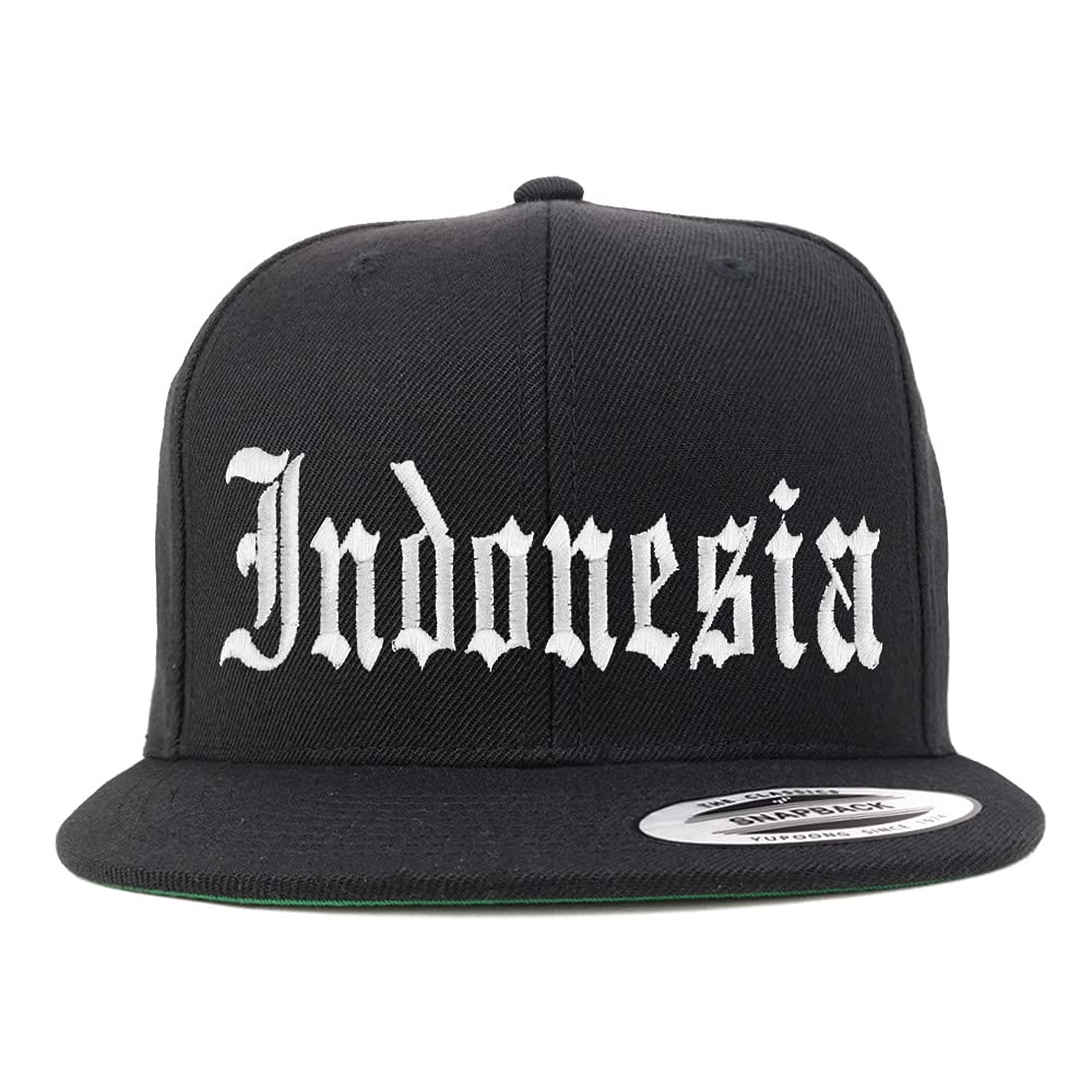 Trendy Apparel Shop Indonesia Old English Embroidered Flatbill Snapback