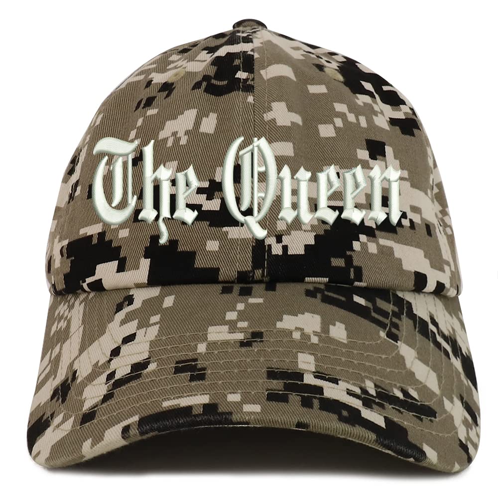 Trendy Apparel Shop The Queen Old English Low Profile Soft Cotton Baseball Cap