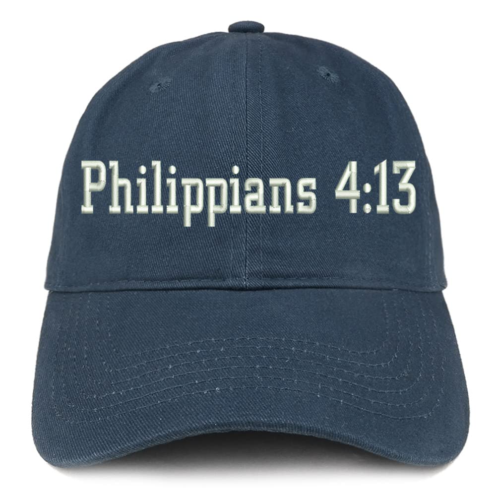Trendy Apparel Shop Philippians 4:13 Low Profile Soft Cotton Baseball Cap