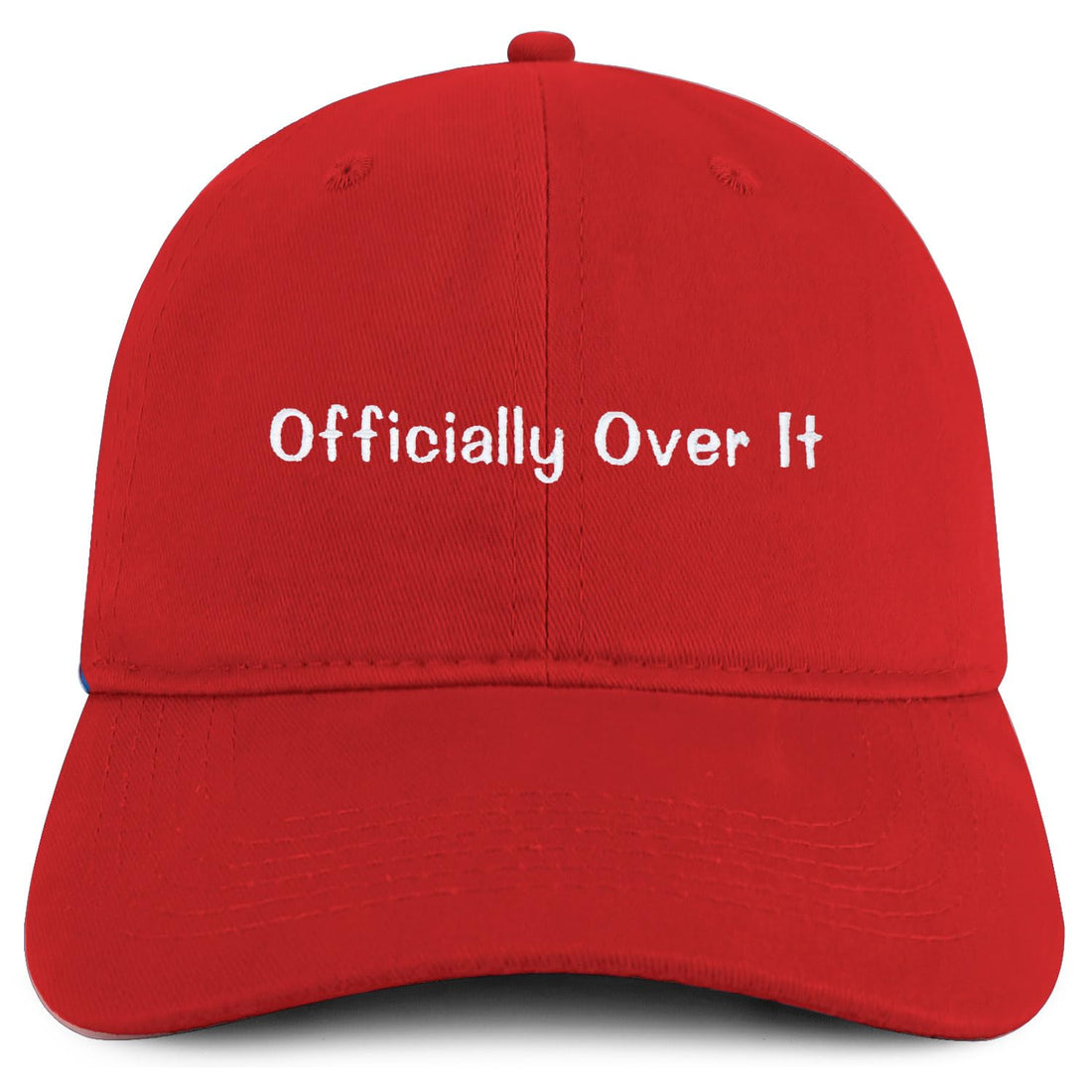 Trendy Apparel Shop Officially Over It Embroidered Cotton Unstructured Low Profile Dad Hat