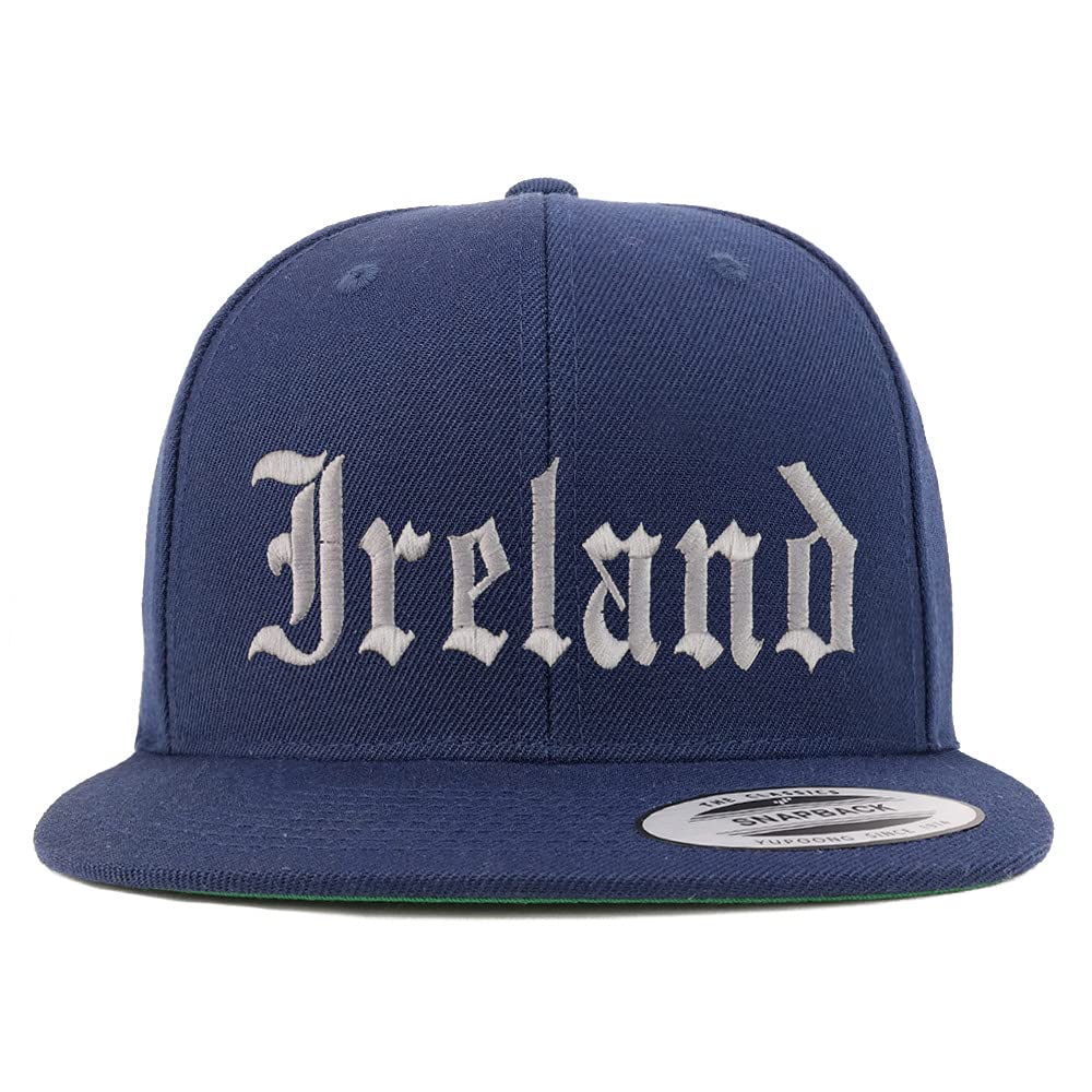 Trendy Apparel Shop Ireland Old English Embroidered Flatbill Snapback