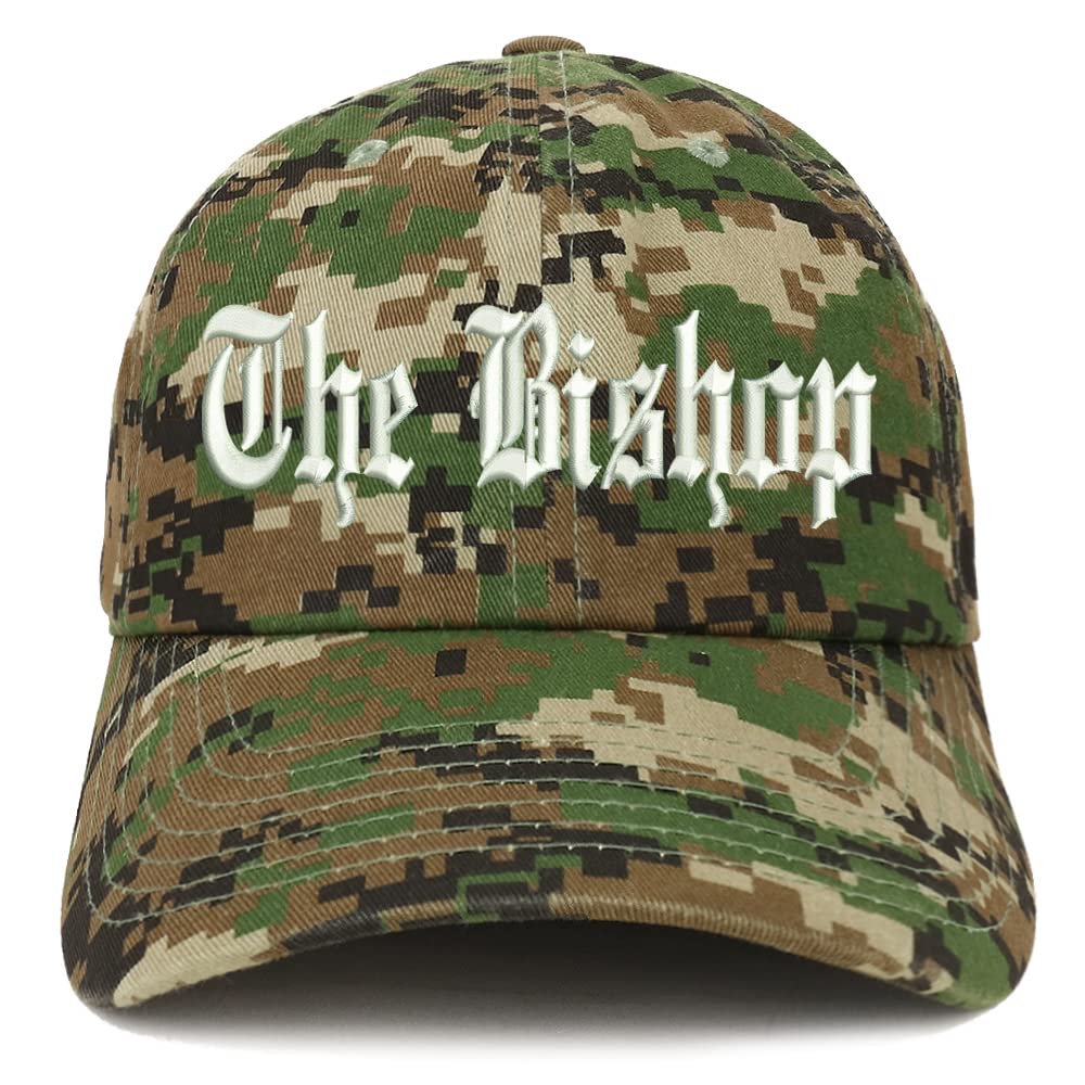 Trendy Apparel Shop The Bishop Old English Low Profile Soft Cotton Baseball Cap