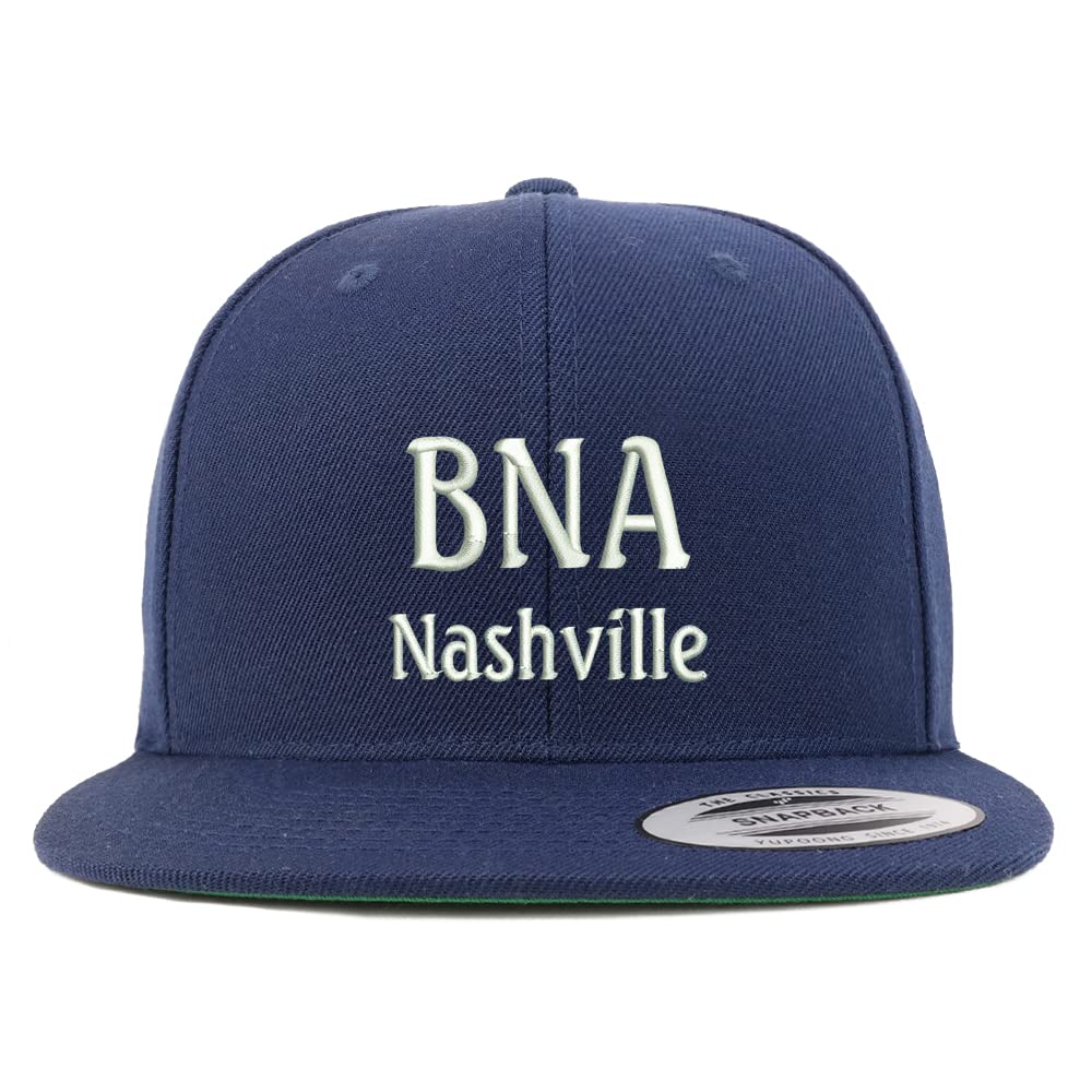 Trendy Apparel Shop BNA Nashville Embroidered Flatbill Snapback