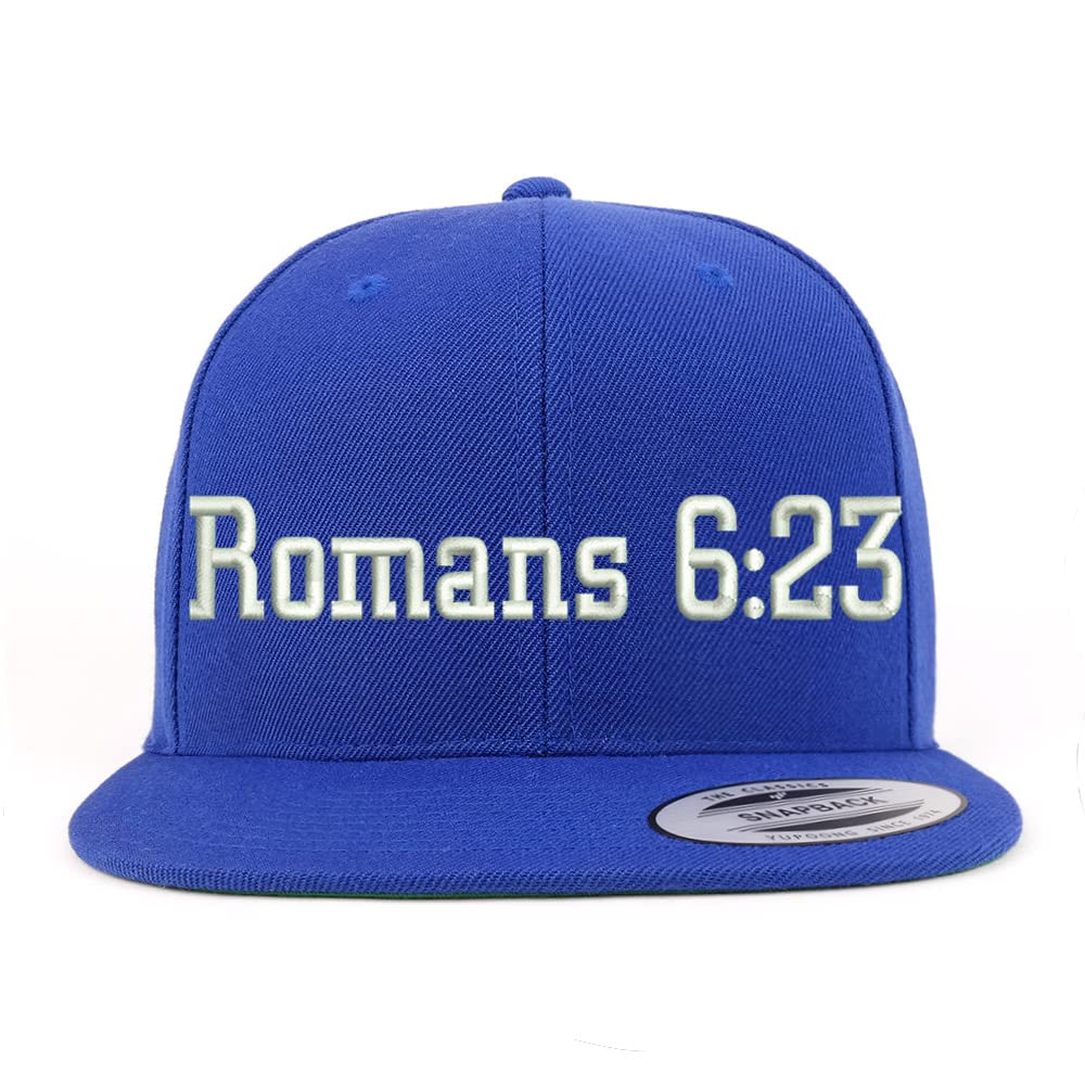 Trendy Apparel Shop Romans 6:23 Embroidered Flatbill Snapback