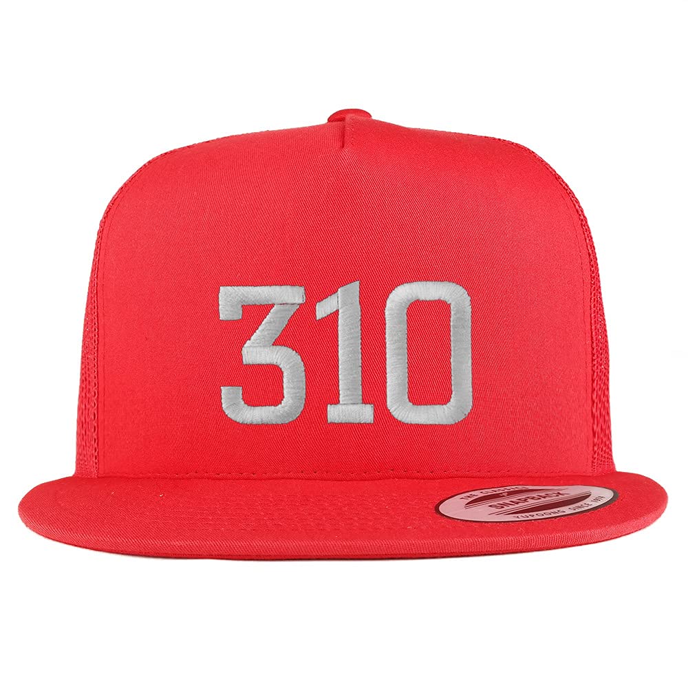 Trendy Apparel Shop Inglewood 310 Old English 5 Panel Flatbill Trucker Cap
