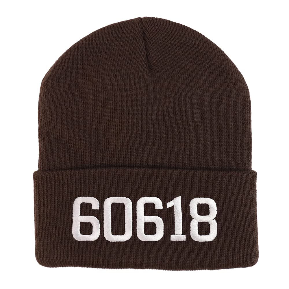 Trendy Apparel Shop 60618 Chicago IL Old English Embroidered Long Cuff Beanie