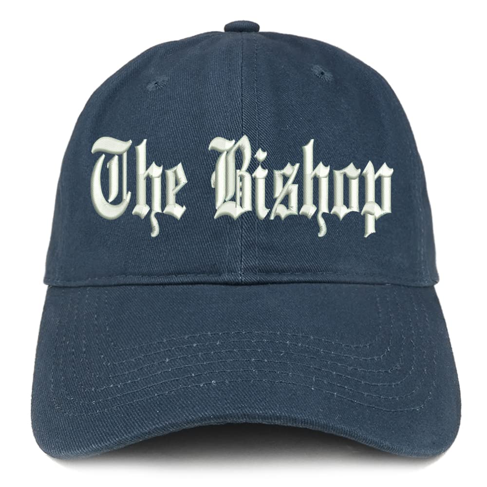 Trendy Apparel Shop The Bishop Old English Low Profile Soft Cotton Baseball Cap