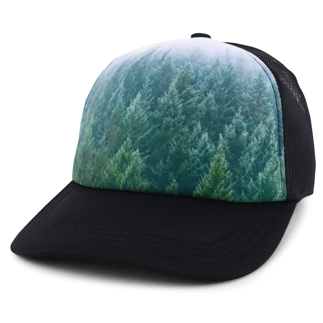 Trendy Apparel Shop 100% Polyester Photo Real Snapback Trucker Mesh Back Cap