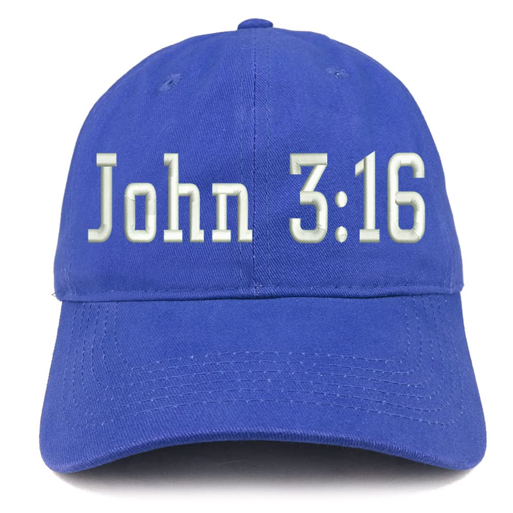 Trendy Apparel Shop John 3:16 Low Profile Soft Cotton Baseball Cap