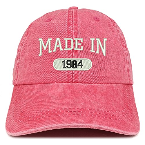 Trendy Apparel Shop Made in 1984 Embroidered 37th Birthday Washed Baseball Cap