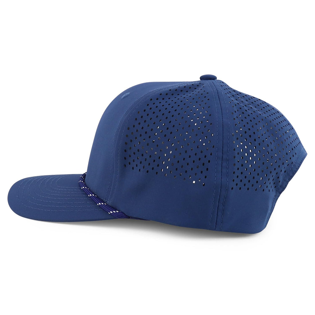 Trendy Apparel Shop 6 Panel Mid Profile Hybrid Perforated Cap with Rope