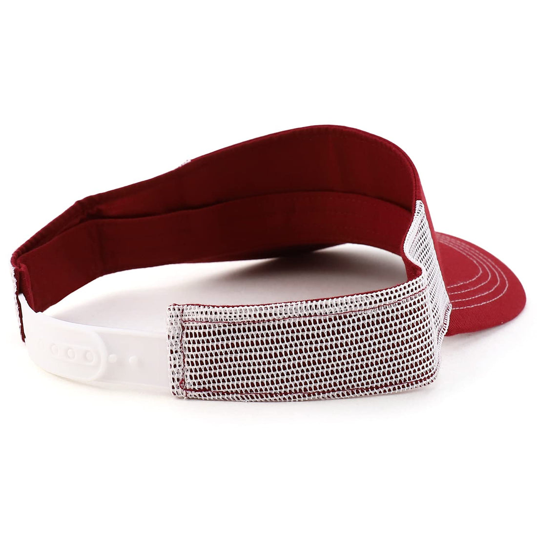 Trendy Apparel Shop Plain 2 Tone Mesh Back Visor with Adjustable Snap Closure
