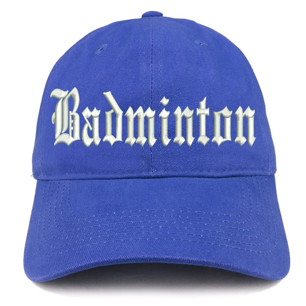 Trendy Apparel Shop Old English Badminton Low Profile Soft Cotton Baseball Cap