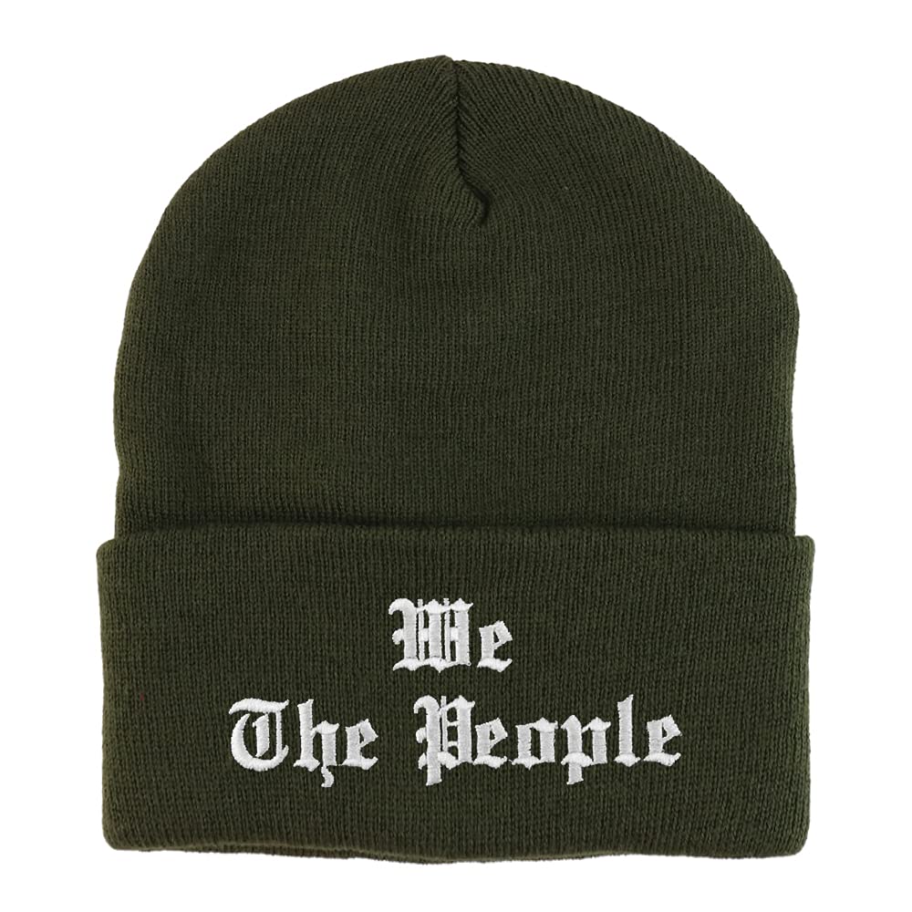 Trendy Apparel Shop We The People Old English Embroidered Long Cuff Beanie