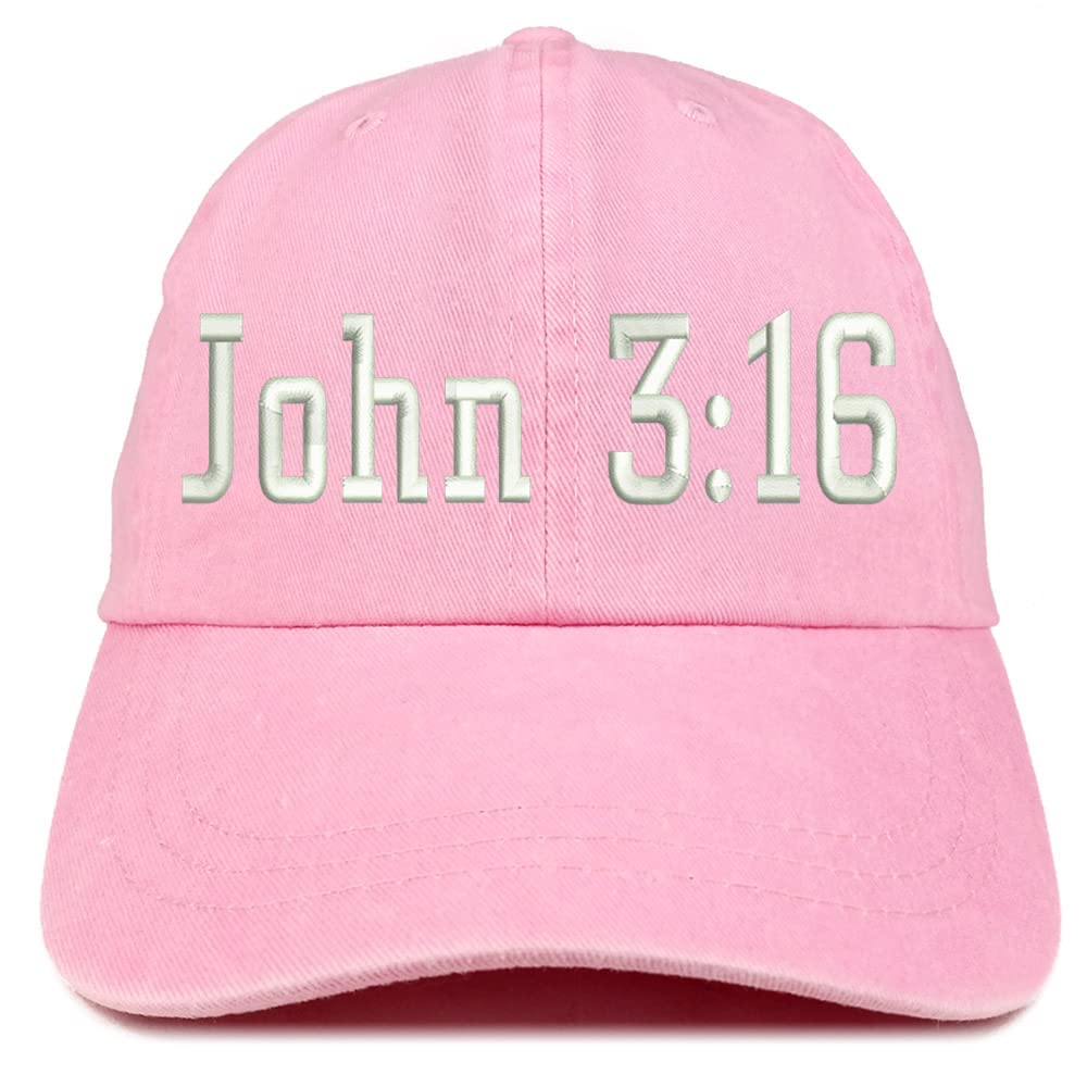 Trendy Apparel Shop John 3:16 Washed Pigment Dyed Baseball Cap