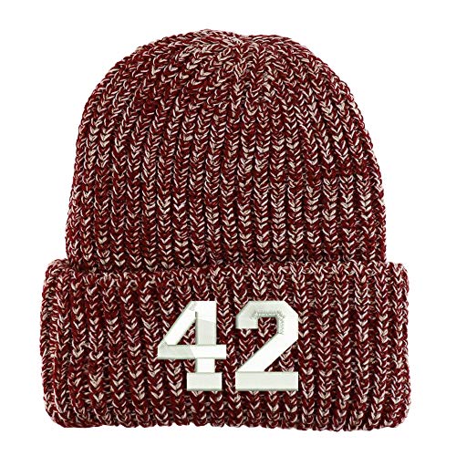 Trendy Apparel Shop Number 42 Collegiate Varsity Long Cuffed Ribbed Beanie