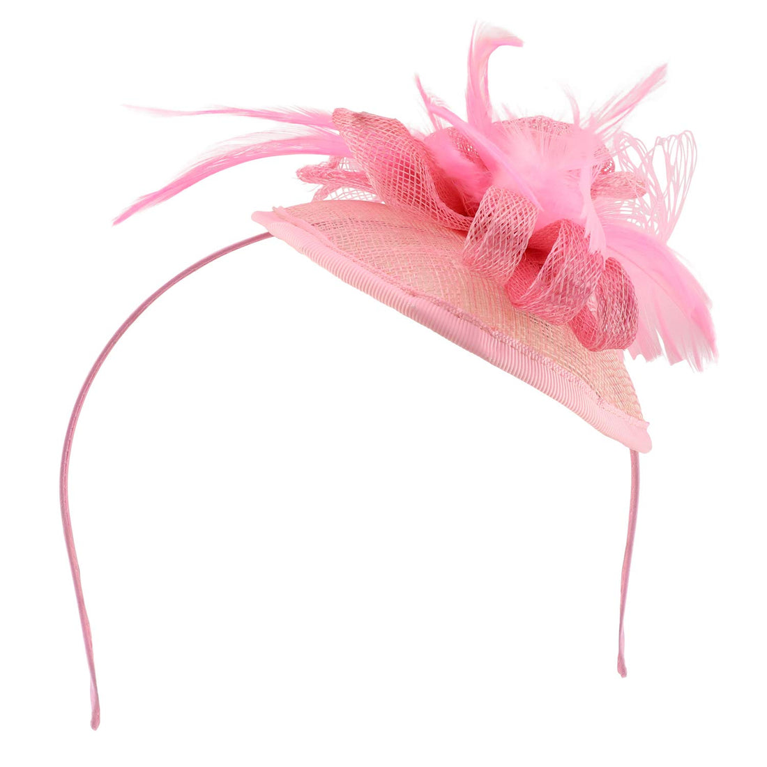 Trendy Apparel Shop Sinamay Feather Rose Net Womens Fascinators Headband