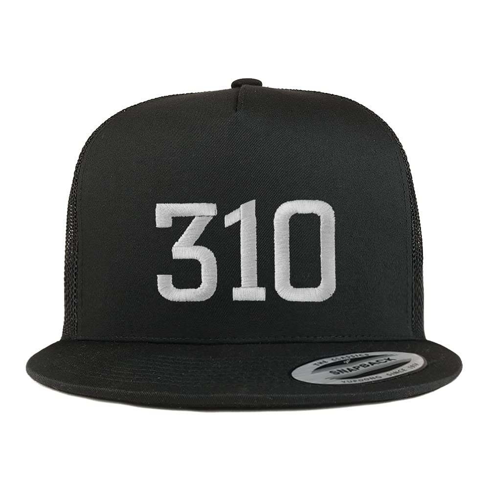 Trendy Apparel Shop Inglewood 310 Old English 5 Panel Flatbill Trucker Cap