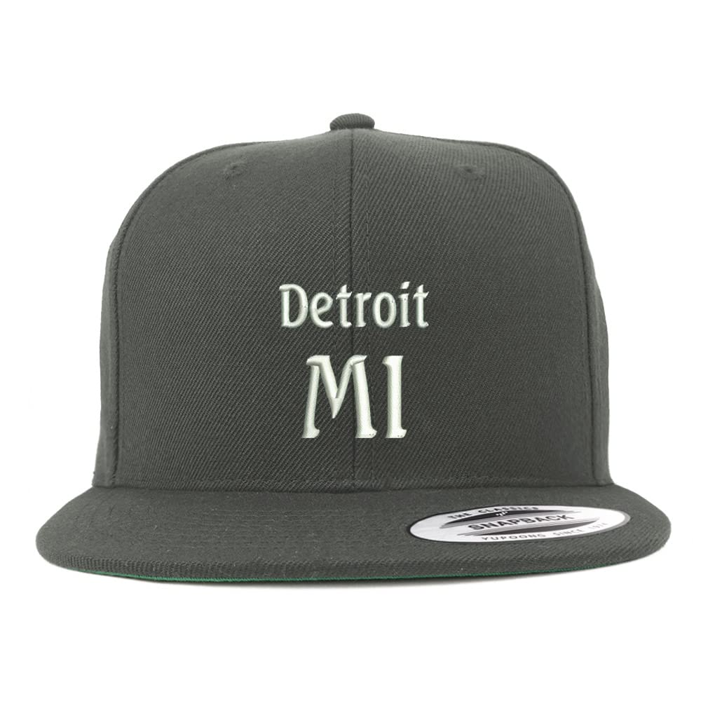 Trendy Apparel Shop Detroit MI Embroidered Flatbill Snapback