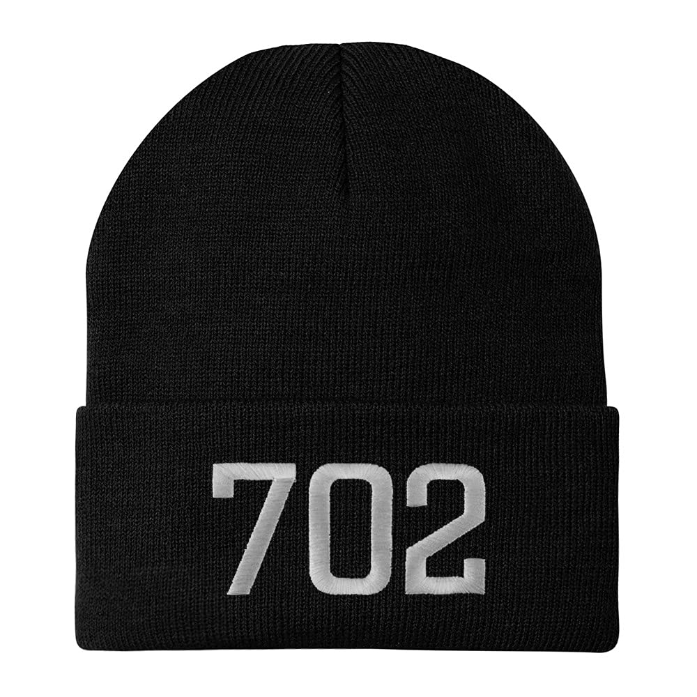 Trendy Apparel Shop Las Vegas 702 Old English Embroidered Long Cuff Beanie