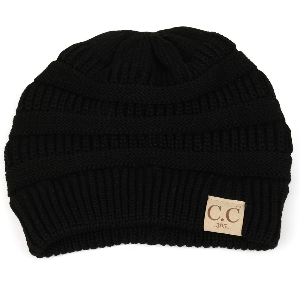 Trendy Apparel Shop Lightweight Ribbed Knit 365 Stretchable Beanie Cap