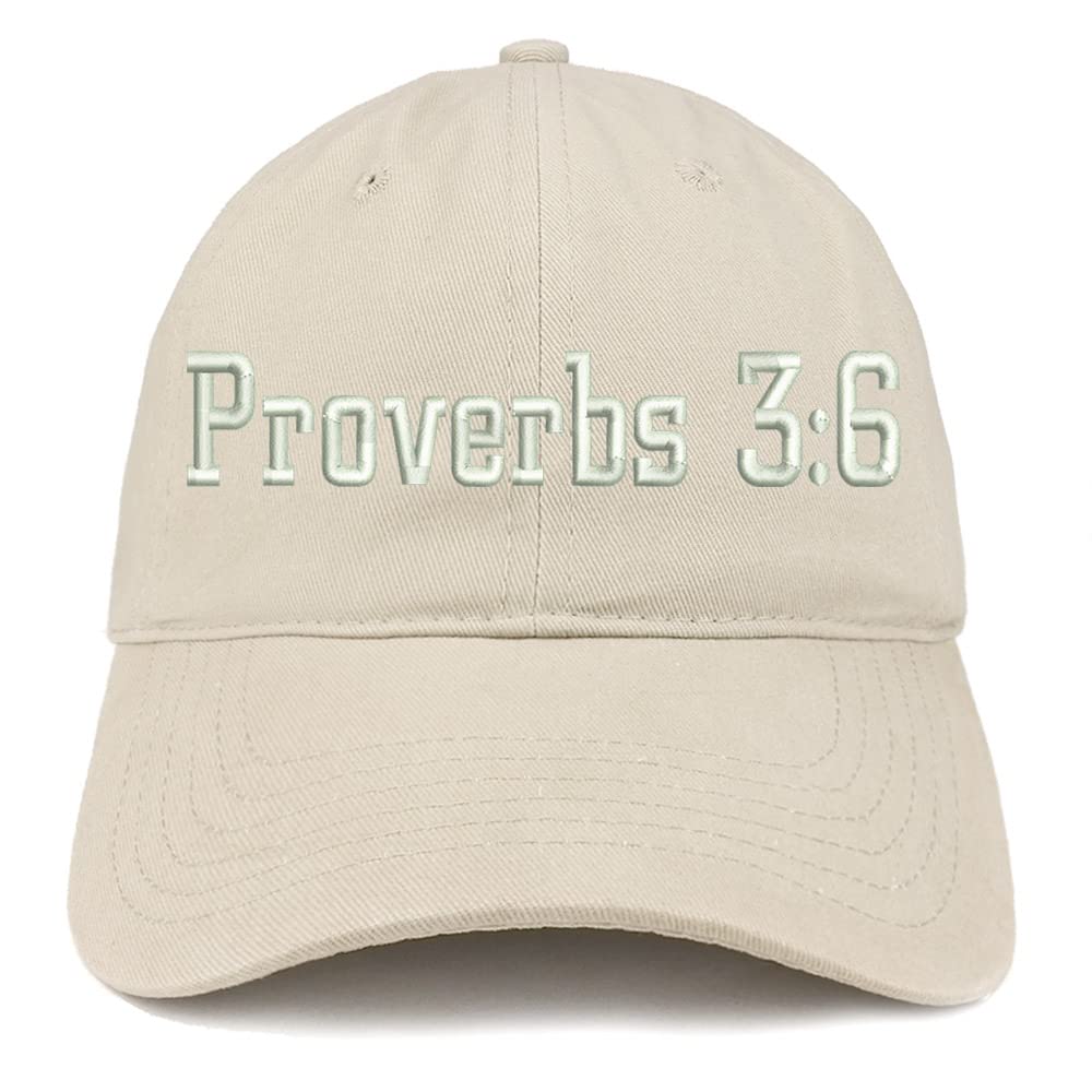 Trendy Apparel Shop Proverbs 3:6 Low Profile Soft Cotton Baseball Cap