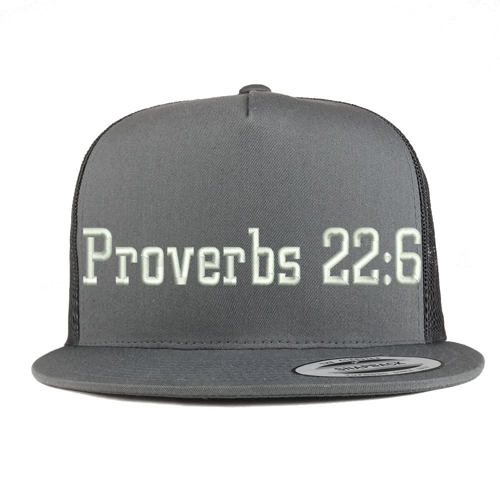 Trendy Apparel Shop Proverbs 22: 6 5 Panel Flatbill Trucker Cap