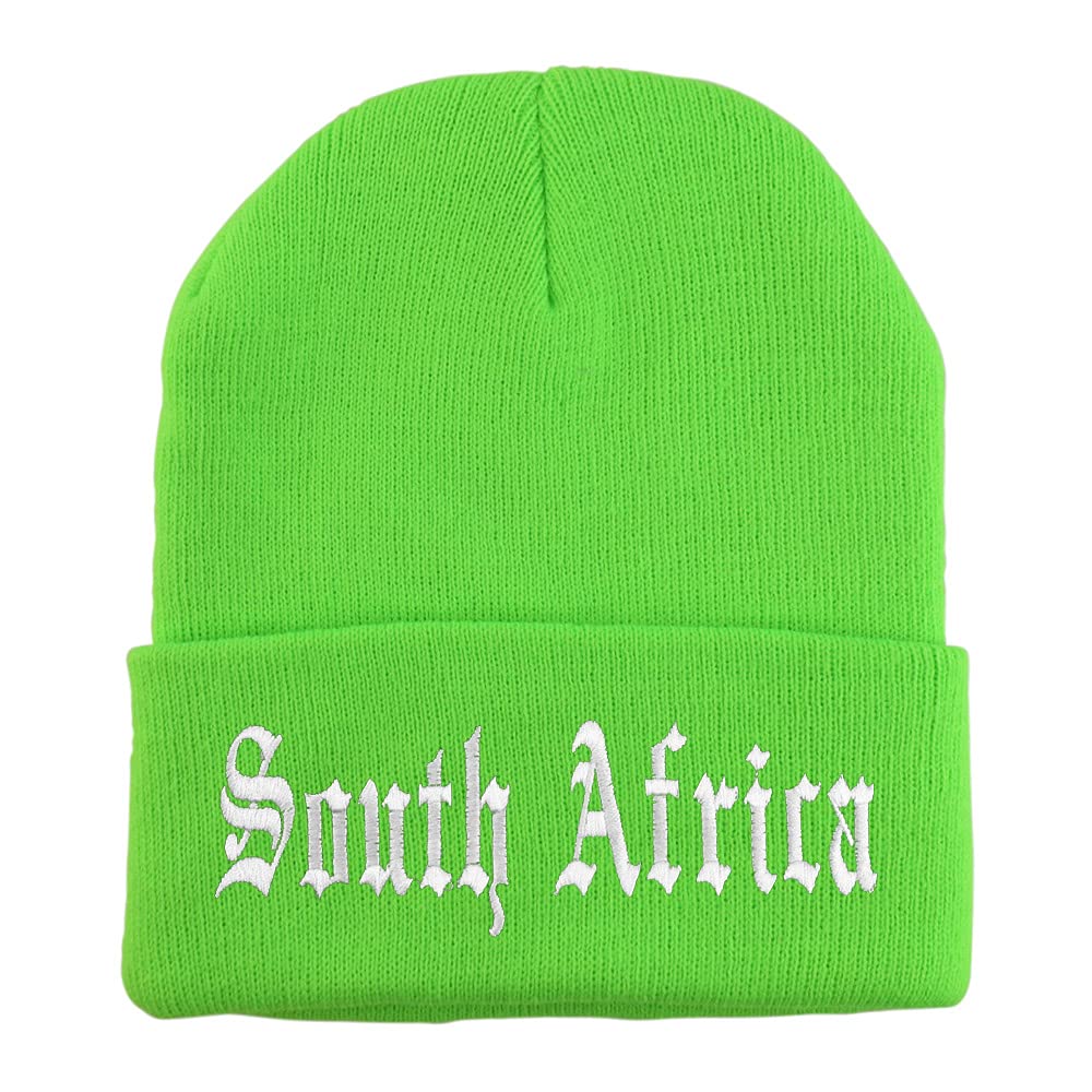 Trendy Apparel Shop South Africa Old English Embroidered Long Cuff Beanie