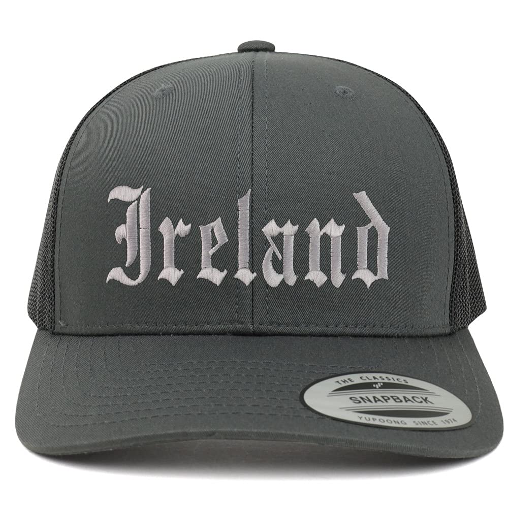 Trendy Apparel Shop Ireland Old English 6 Panel Trucker Mesh Cap