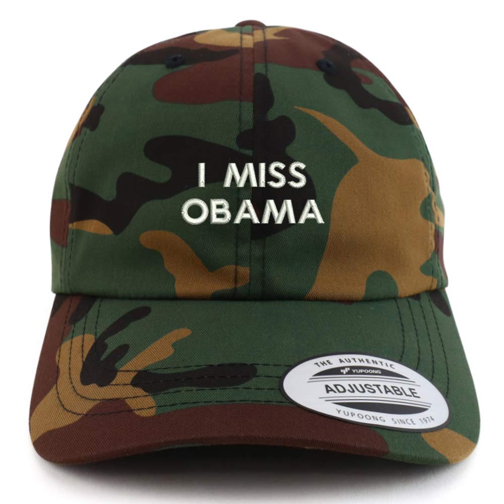 Trendy Apparel Shop XXL I Miss Obama Embroidered Unstructured Cap