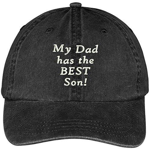 Trendy Apparel Shop Dad Has The Best Son Embroidered Washed Cotton Cap
