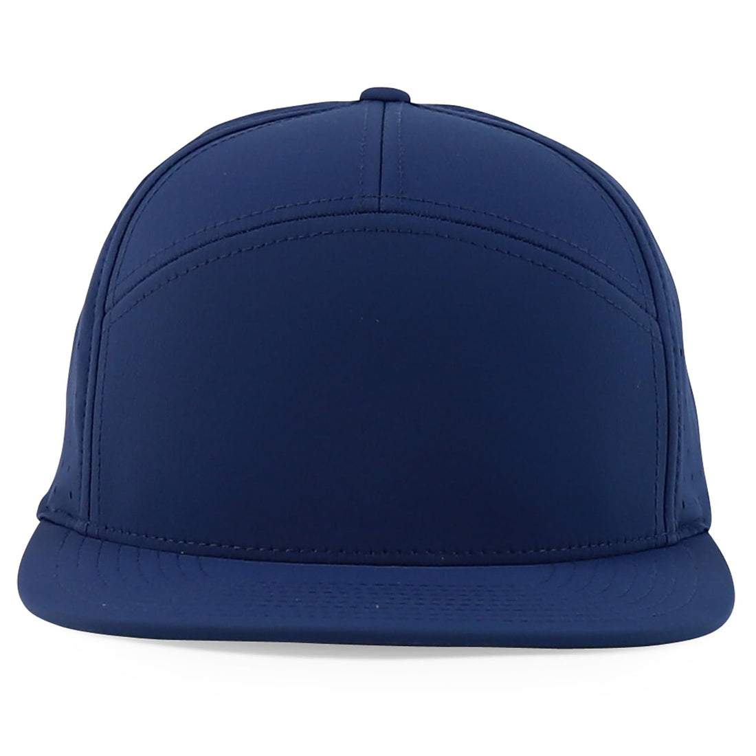 Trendy Apparel Shop Water Resistant UPF 50+ Performance 7 Panel Flatbill Snapback Cap