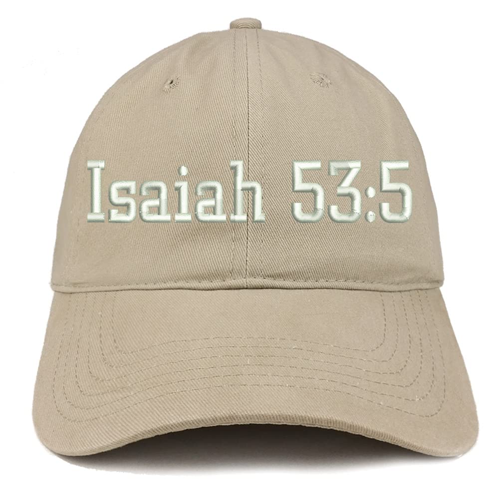 Trendy Apparel Shop Isaiah 53:5 Low Profile Soft Cotton Baseball Cap