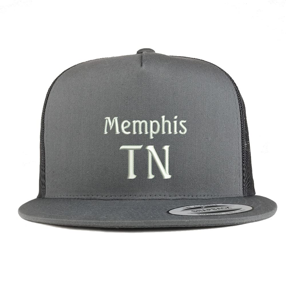 Trendy Apparel Shop Memphis TN Embroidered 5 Panel Flatbill Trucker Cap