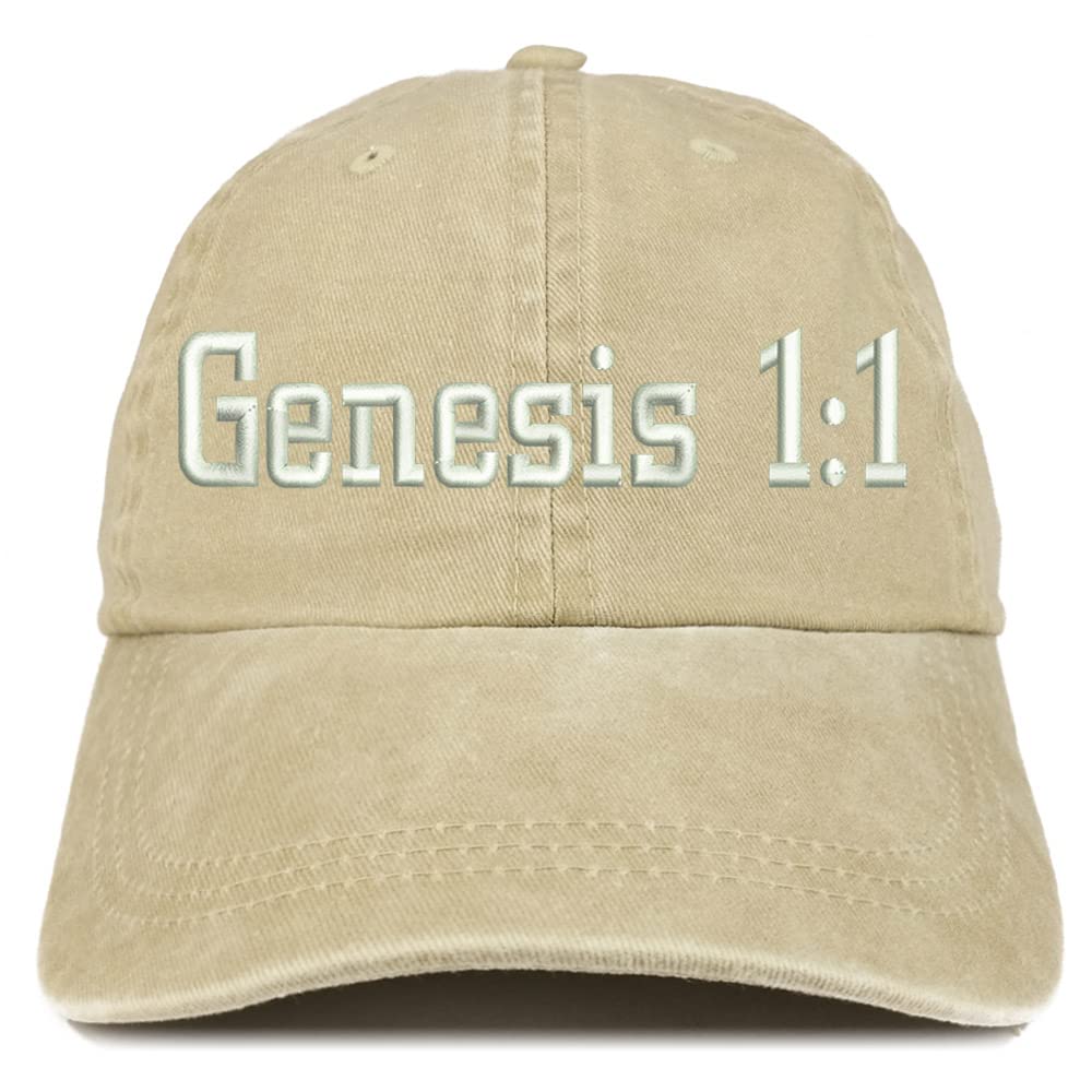 Trendy Apparel Shop Genesis 1:1 Washed Pigment Dyed Baseball Cap